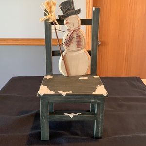 Snowman on Chair